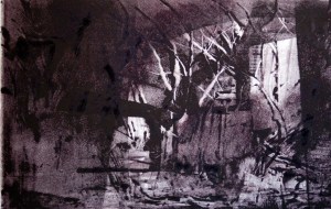 ghost prints from majority of the other prints printed on to a single page